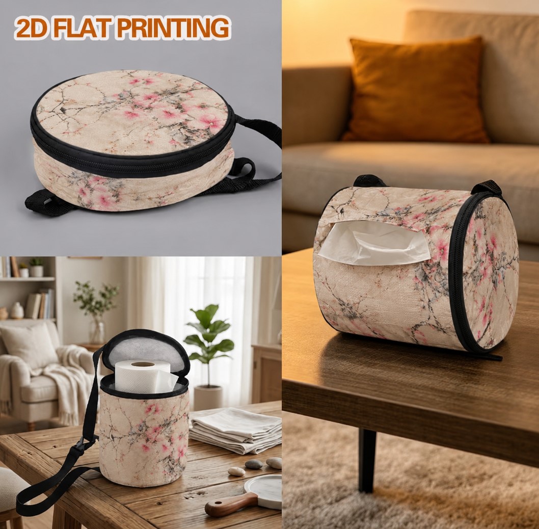 Dispensador de Papel Higiénico Portátil Diseño Floral
