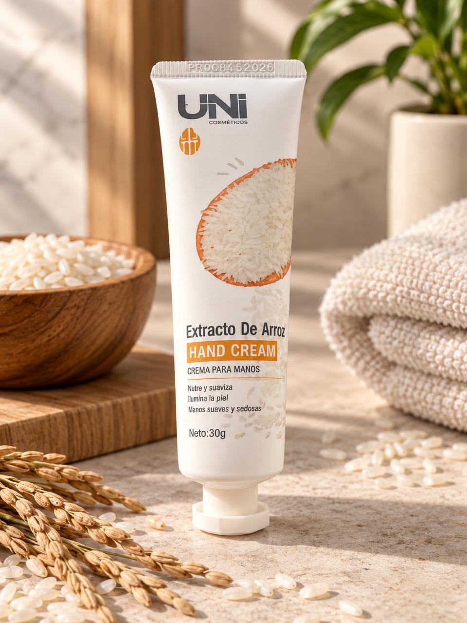 Crema de Manos UNI con Extracto de Arroz 30g