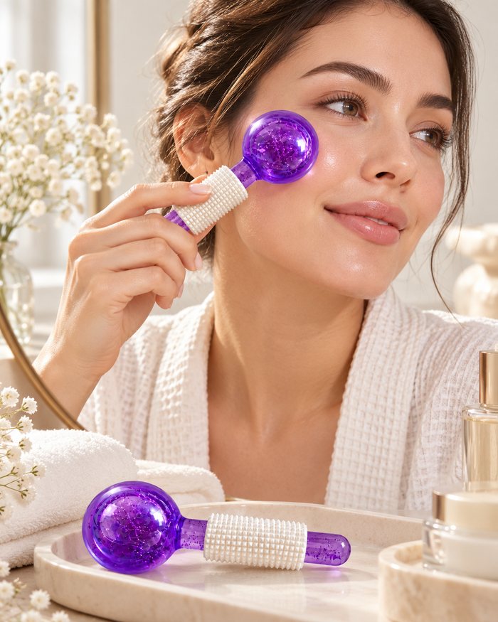 Rodillos Faciales de Hielo Ice Globes x2 – Masajeador Facial Frío