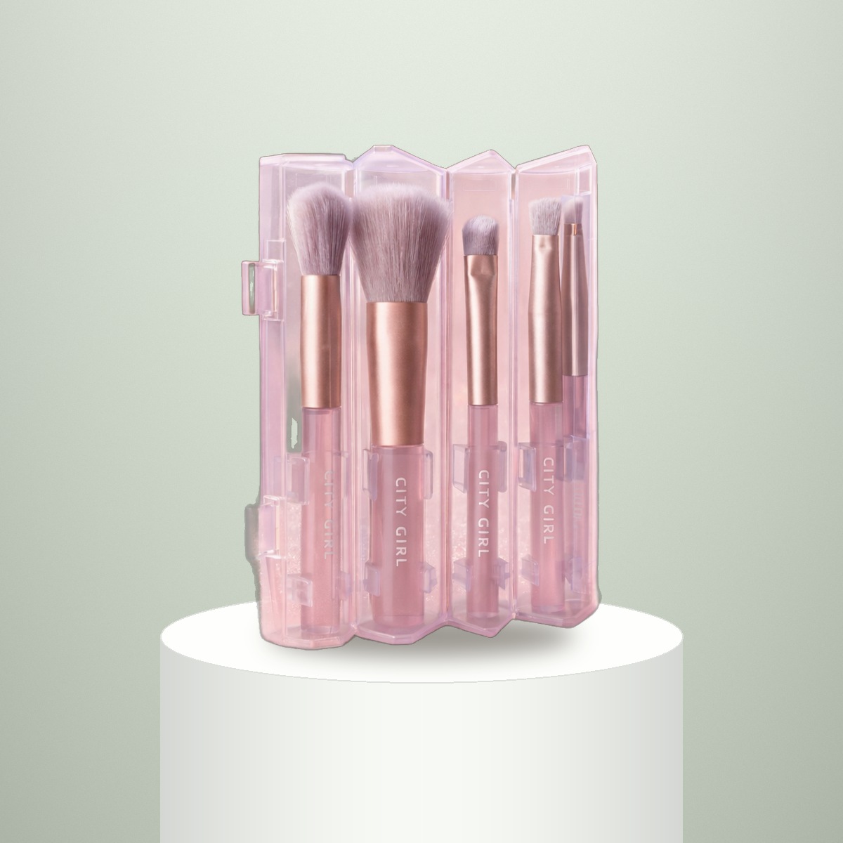 Set de Brochas de Maquillaje City Girl con Estuche