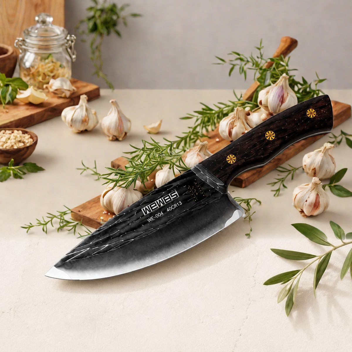 Cuchilla de Cocina Wewes WE-026 Mango de Madera – Asado