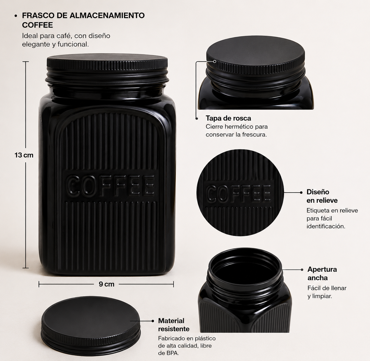 Combo x 3 frascos de vidrio 1250ml